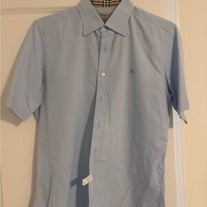 Burberry Light Blue Casual Button Down Shirt